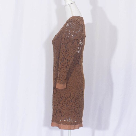 FREE PEOPLE Puff Sleeve Lace Dress Size S - Picture 4 of 9